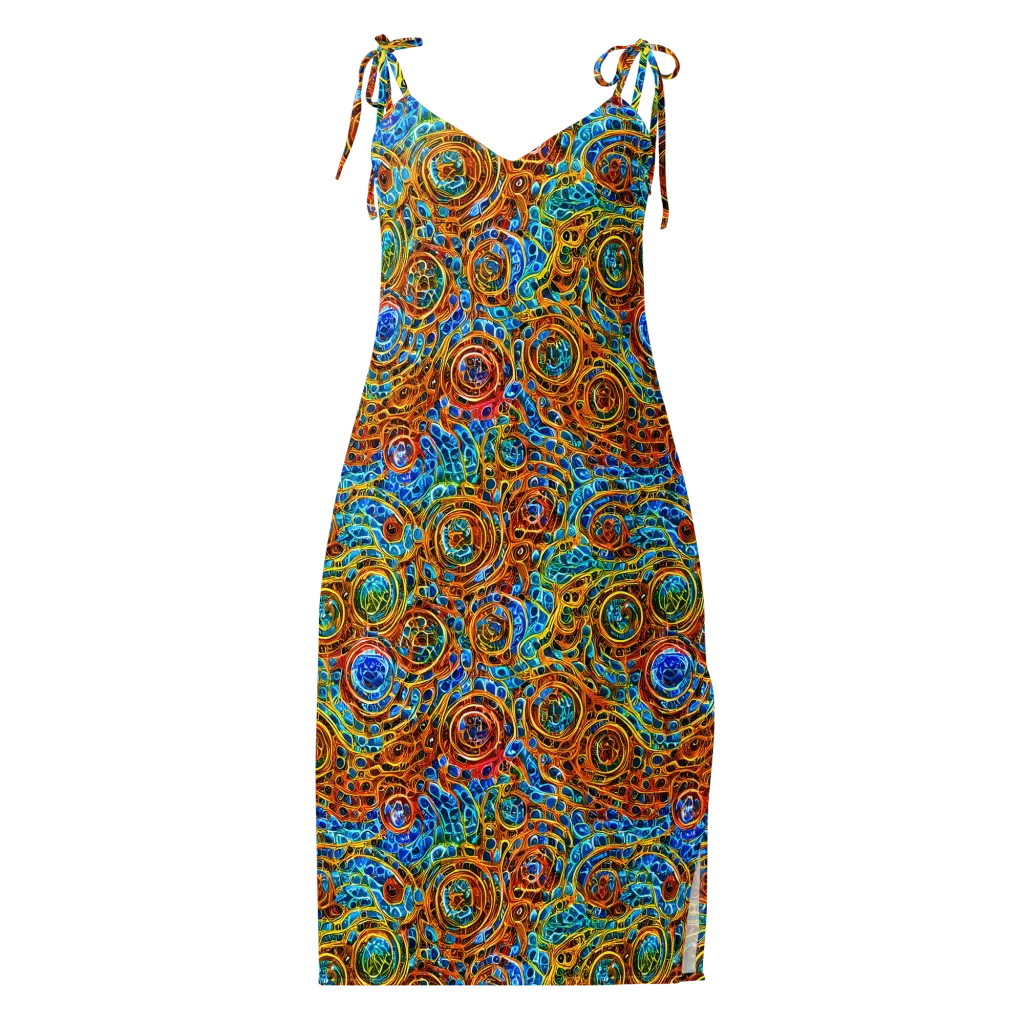 Electric Mandala on Slip Dress — Front
