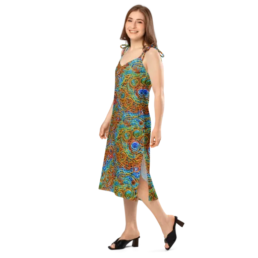 Electric Mandala on a Slip Dress