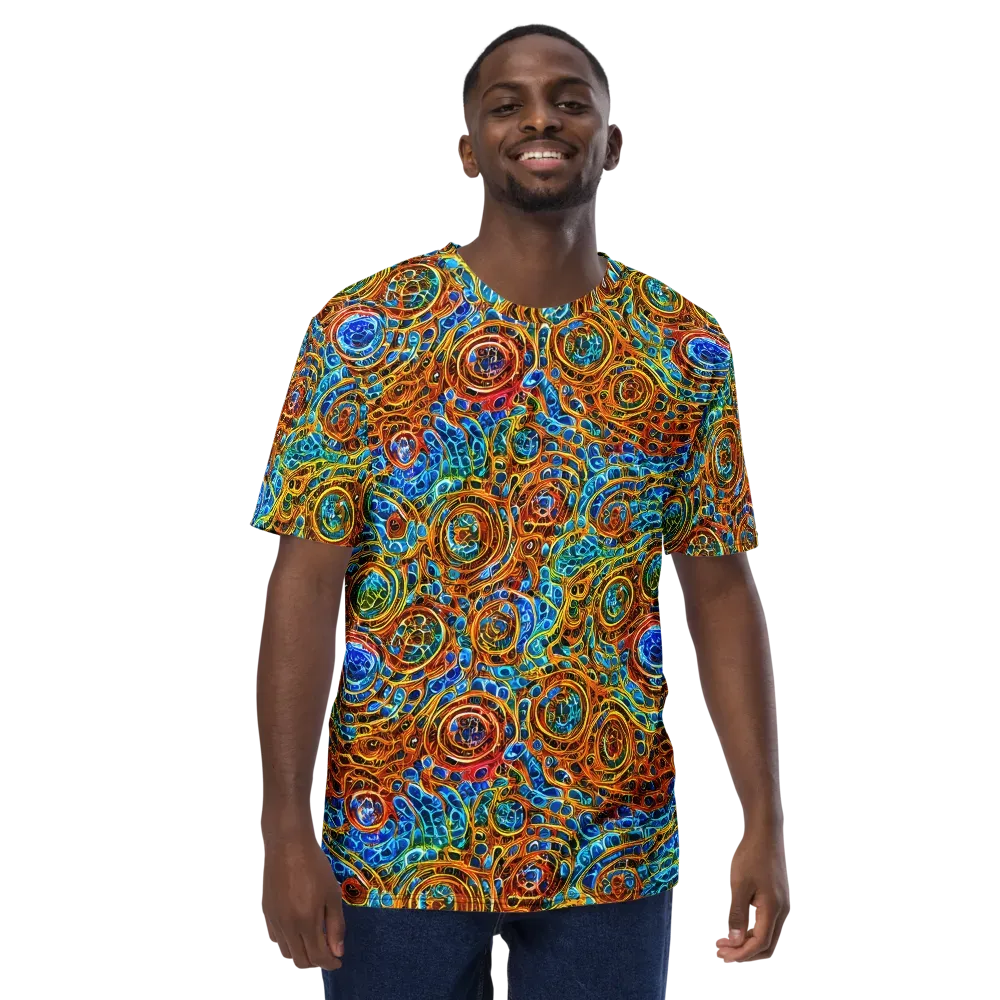 Electric Mandala on Men's Crew Neck T-Shirt — Front