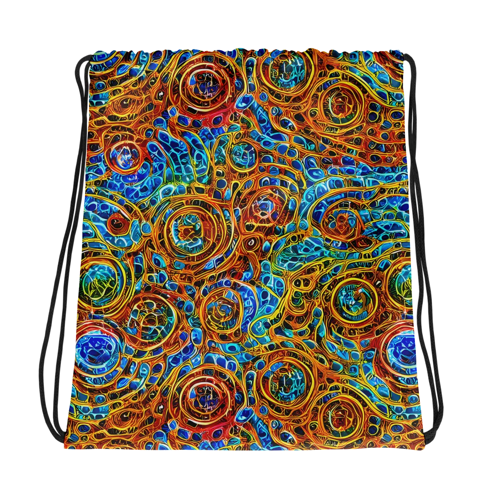 Electric Mandala on Drawstring Bag — Photo