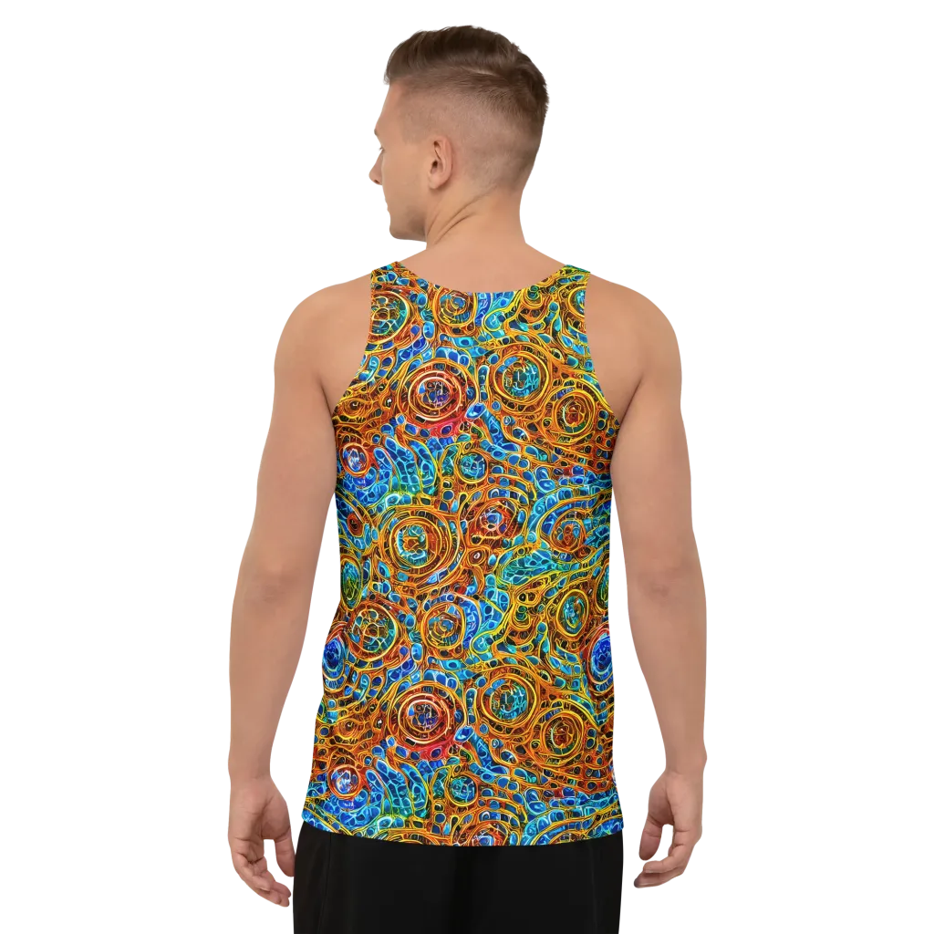 Electric Mandala on Men's Tank Top — Back