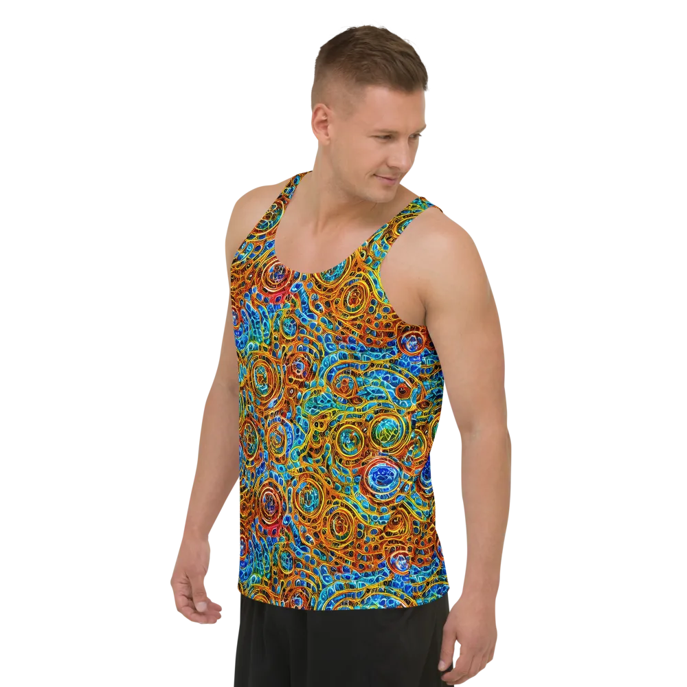 Electric Mandala on Men's Tank Top — Left Front