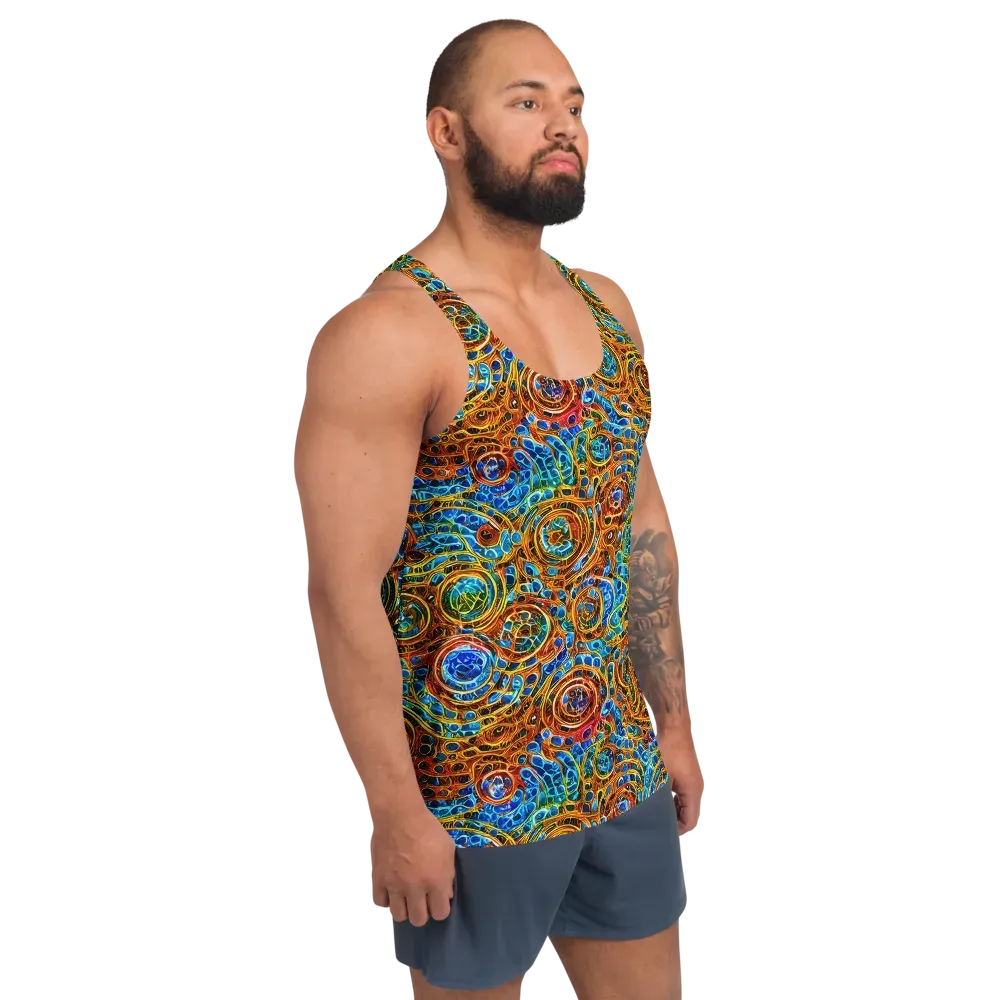 Electric Mandala on Men's Tank Top — Right Front