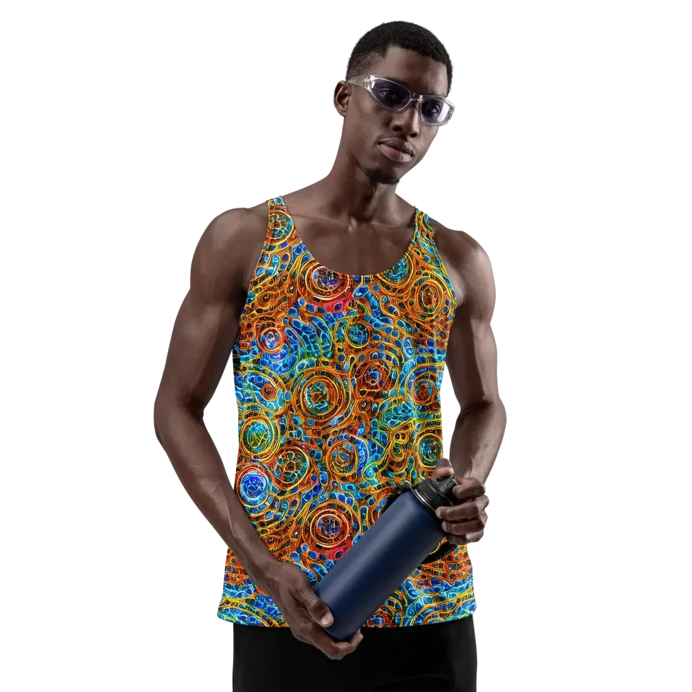 Electric Mandala on Men's Tank Top — Front