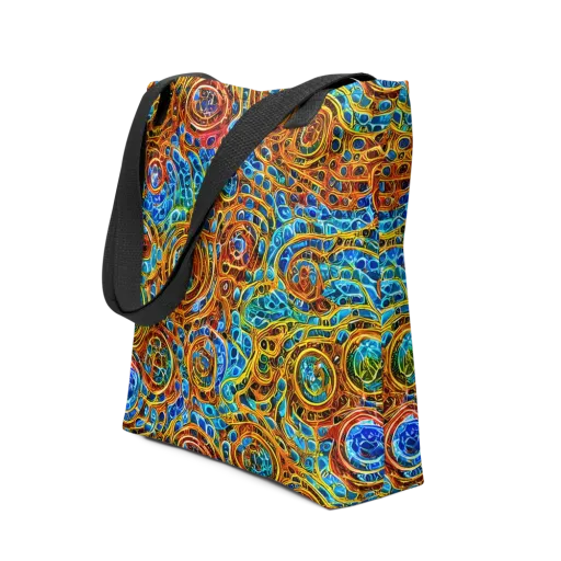 Electric Mandala on a Tote Bag