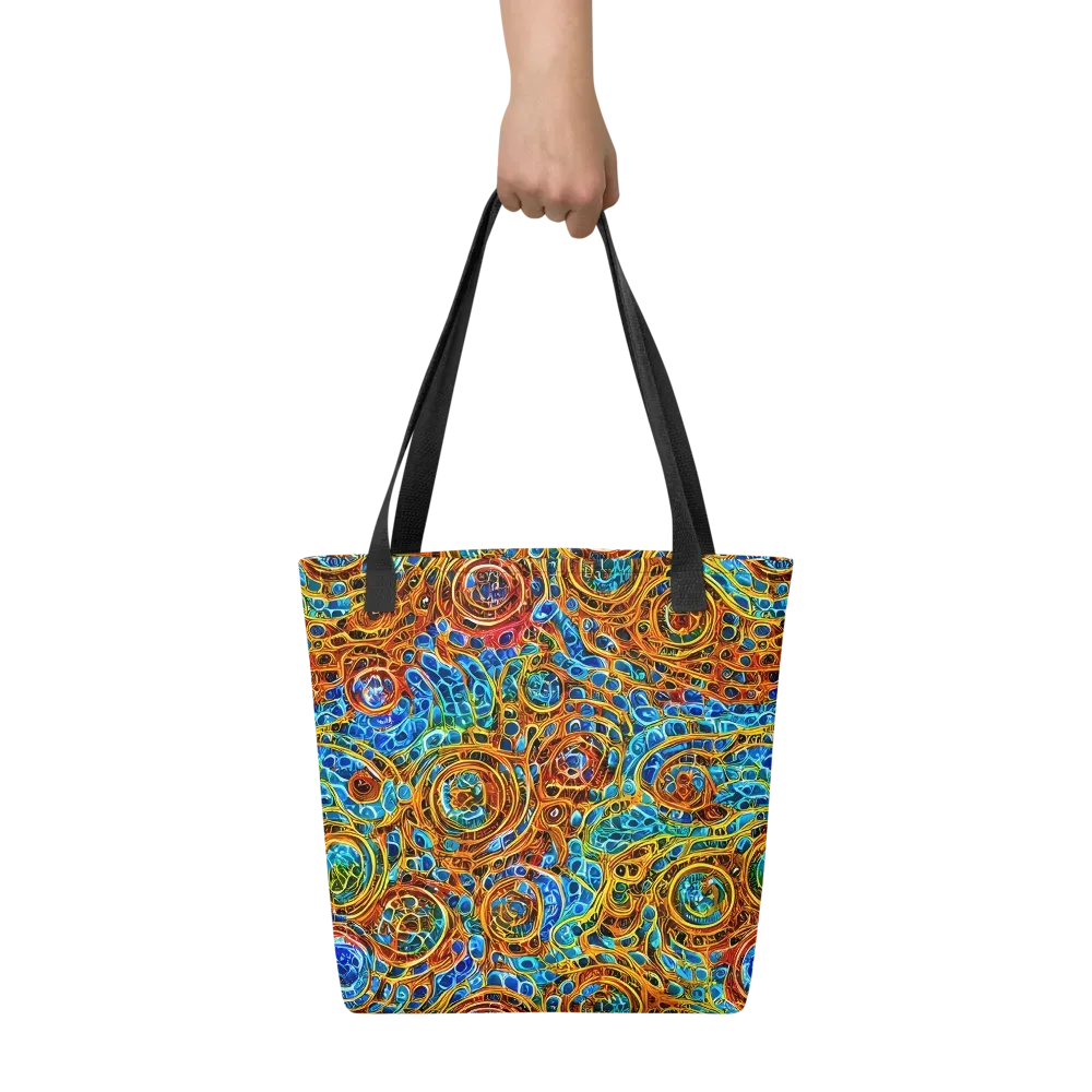 Electric Mandala on Tote Bag — Front