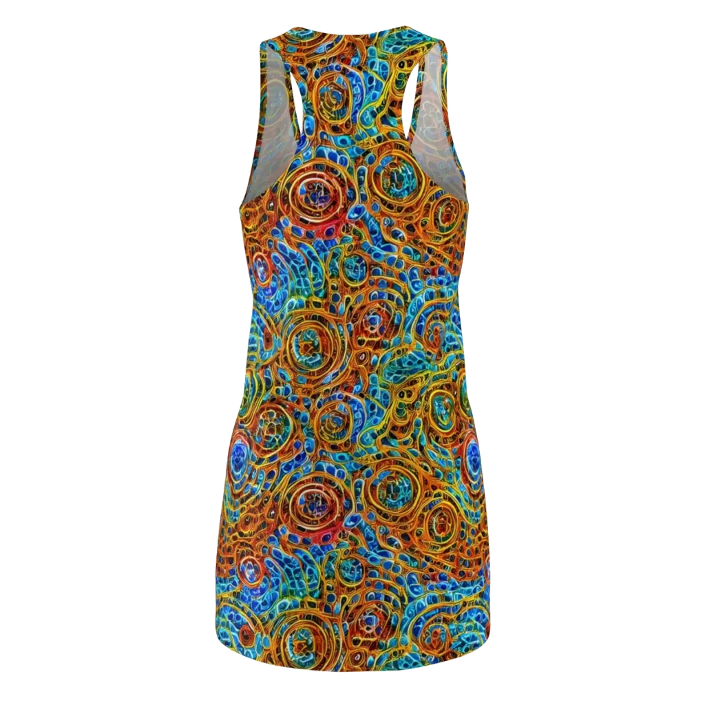 Electric Mandala on Racerback Dress — Back