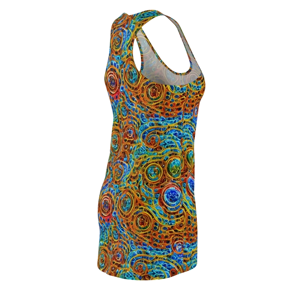 Electric Mandala on Racerback Dress — Back Side