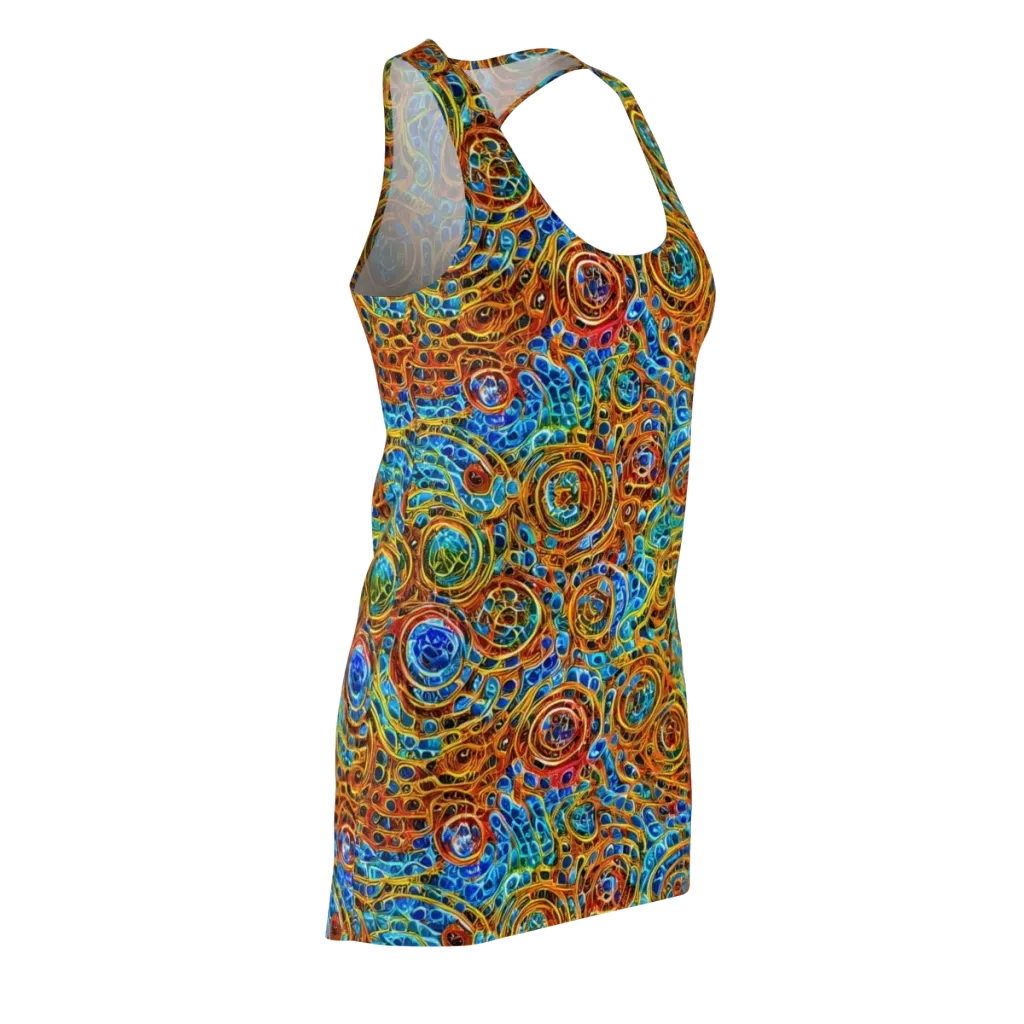 Electric Mandala on Racerback Dress — Front Side