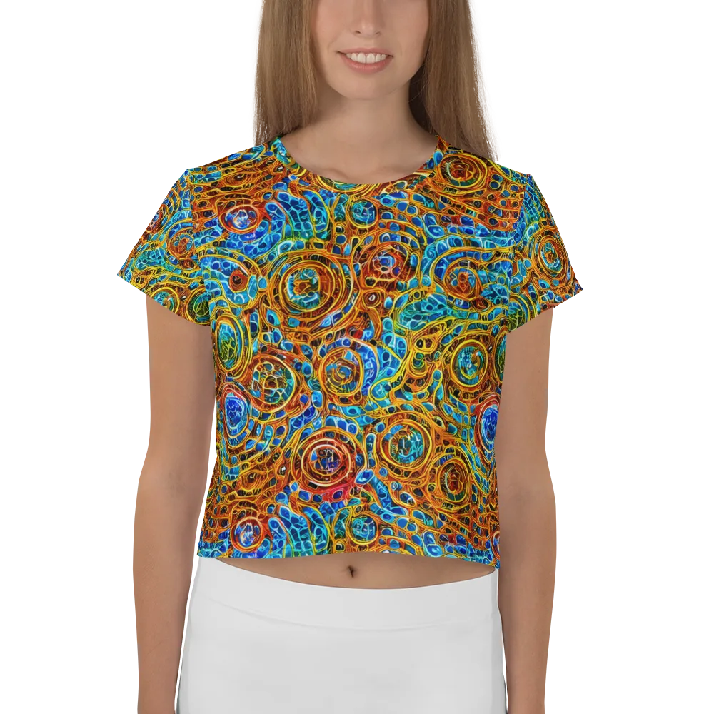 Electric Mandala on Crop Tee — Front