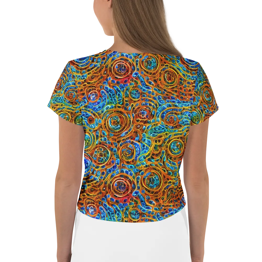Electric Mandala on Crop Tee — Back