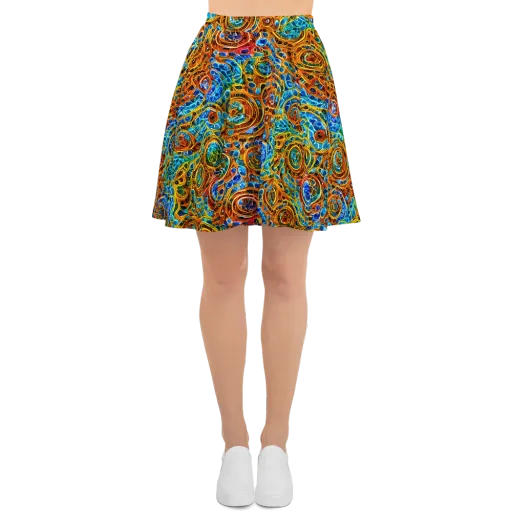 Electric Mandala on a Skater Skirt