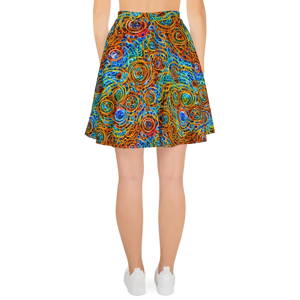 Electric Mandala on Skater Skirt — Back