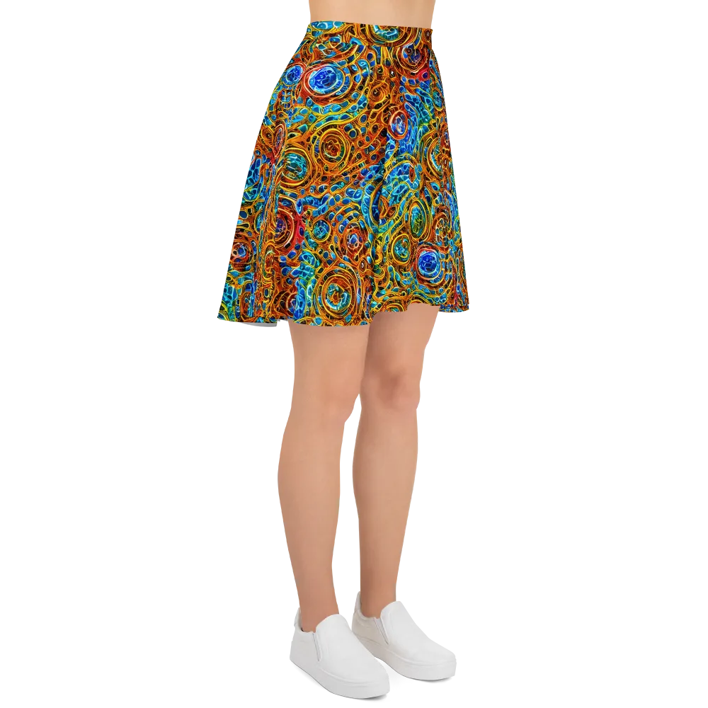 Electric Mandala on Skater Skirt — Right
