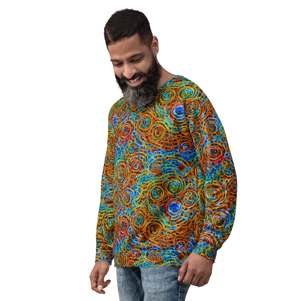 Electric Mandala on Sweatshirt — Left Front