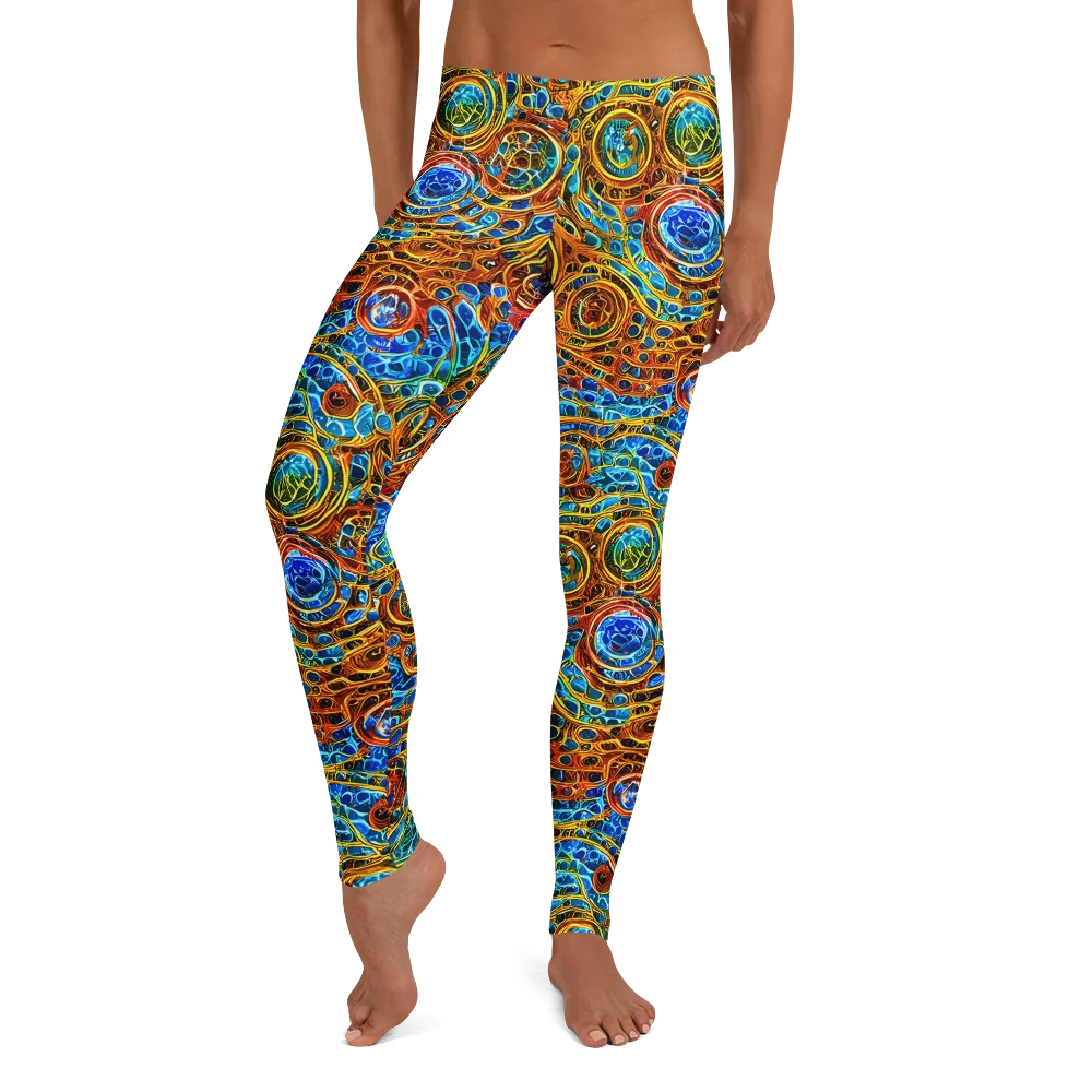 Electric Mandala on Leggings — Front