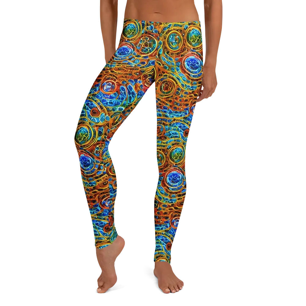 Electric Mandala on Leggings — Front