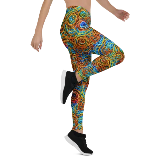 Electric Mandala on a Leggings