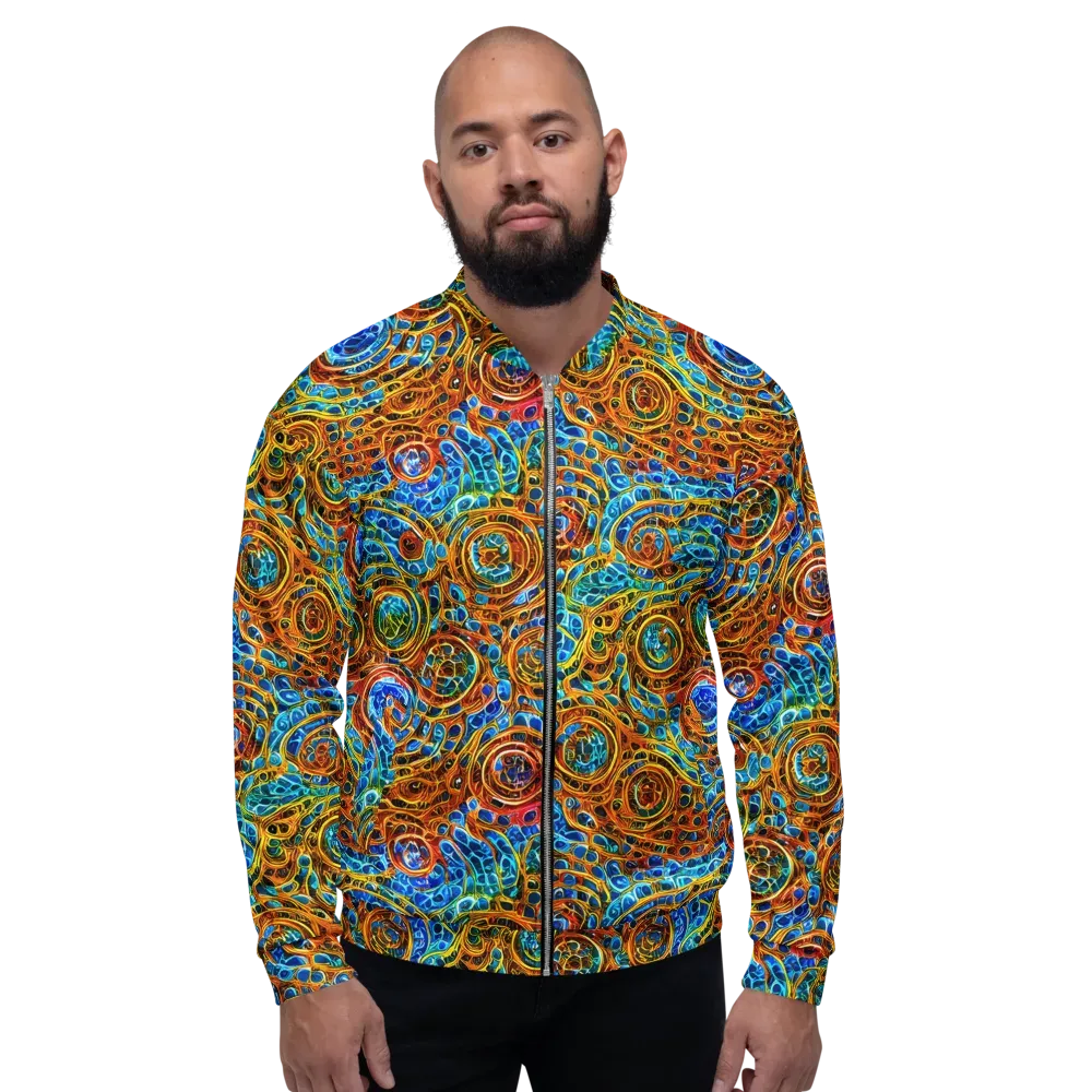 Electric Mandala on Bomber Jacket — Front