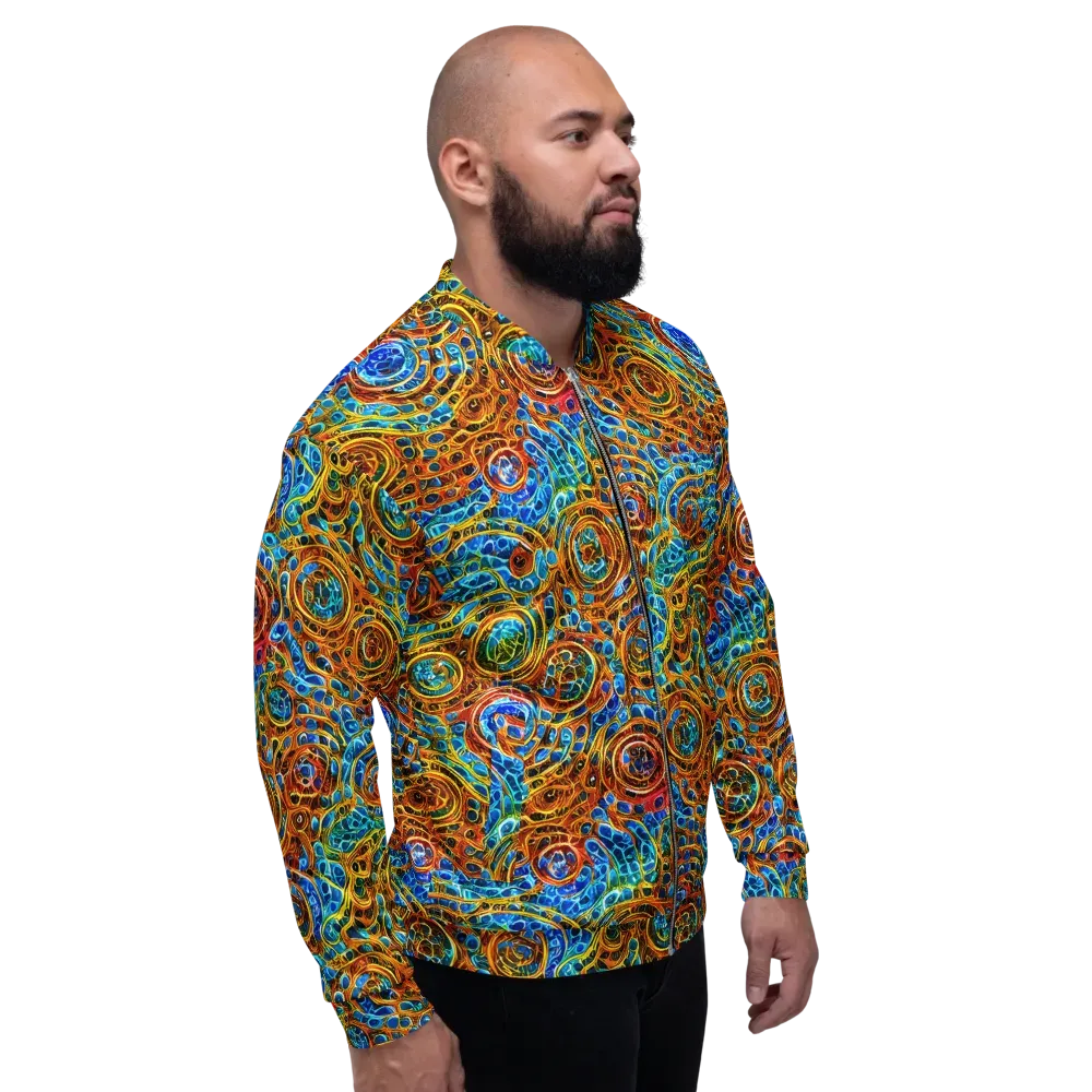 Electric Mandala on Bomber Jacket — Right