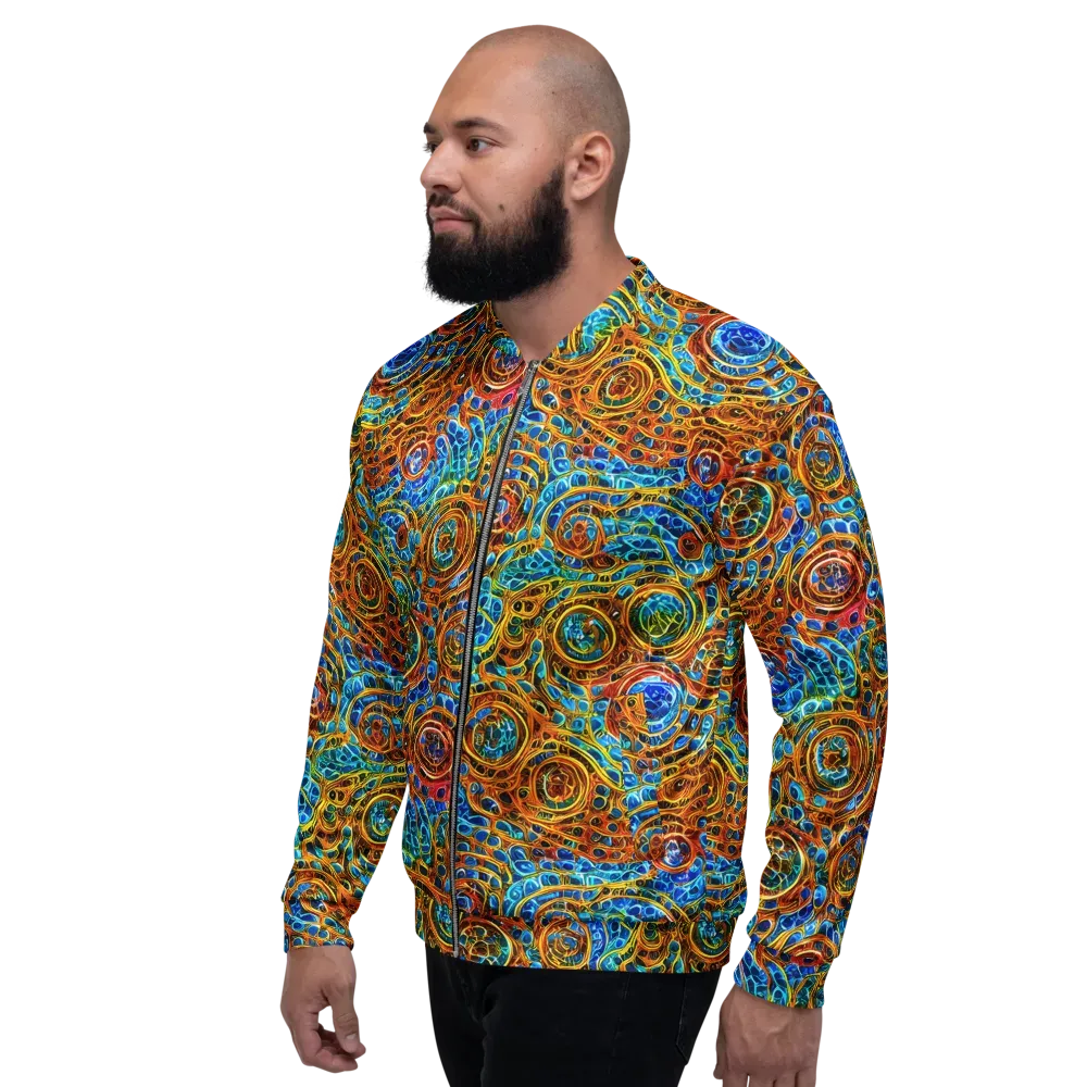 Electric Mandala on Bomber Jacket — Left
