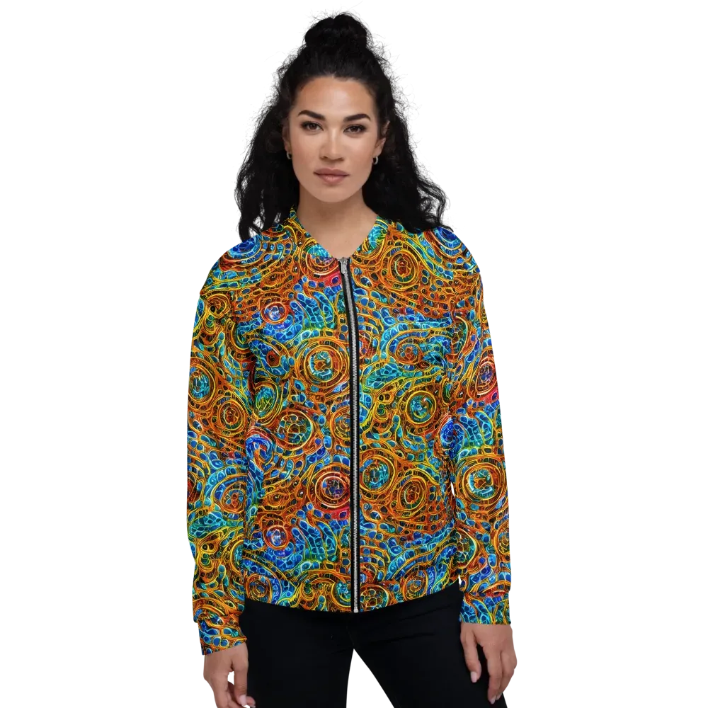 Electric Mandala on Bomber Jacket — Front