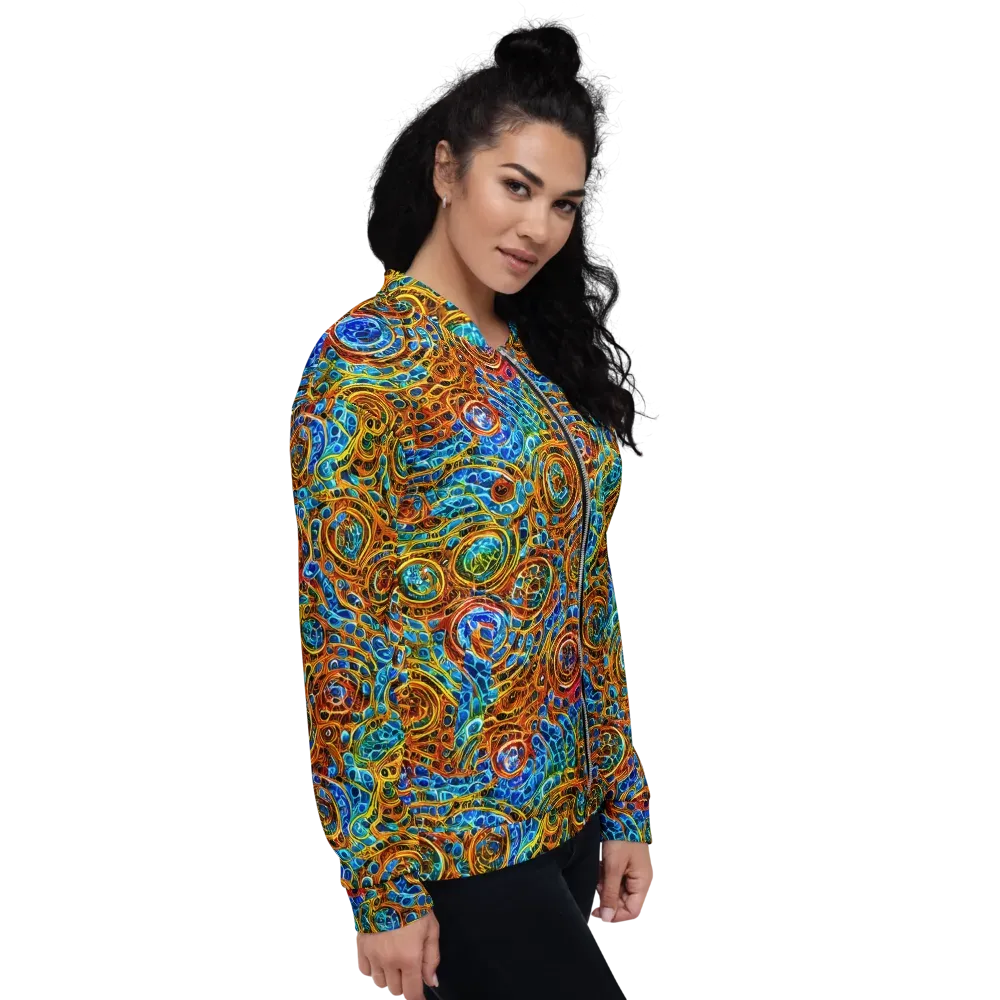 Electric Mandala on Bomber Jacket — Right
