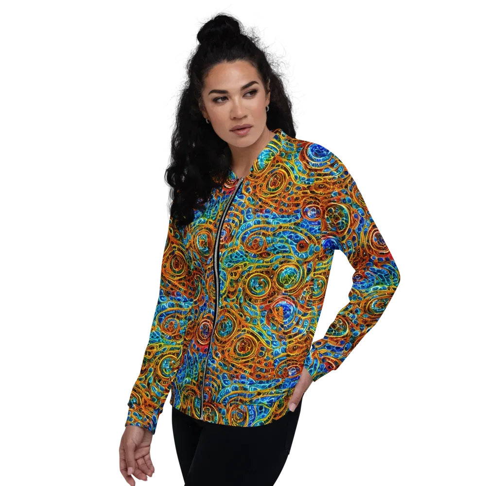 Electric Mandala on Bomber Jacket — Left