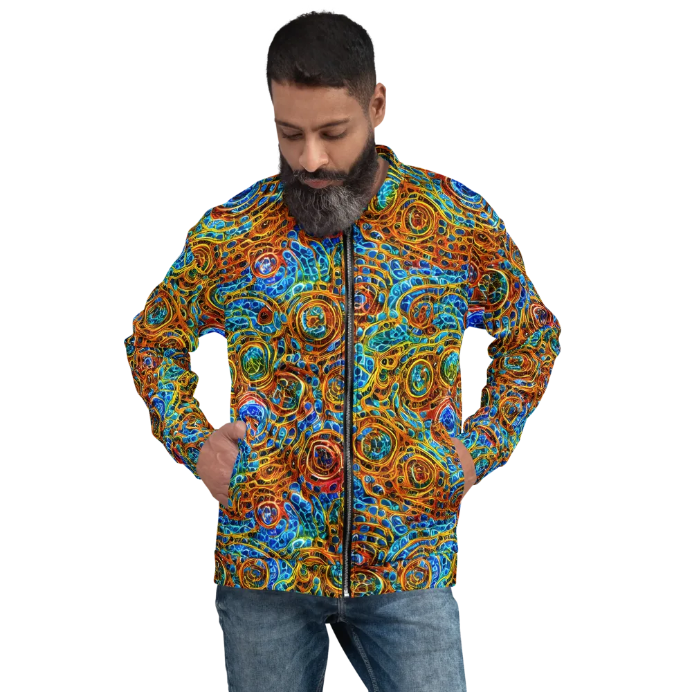 Electric Mandala on Bomber Jacket — Front