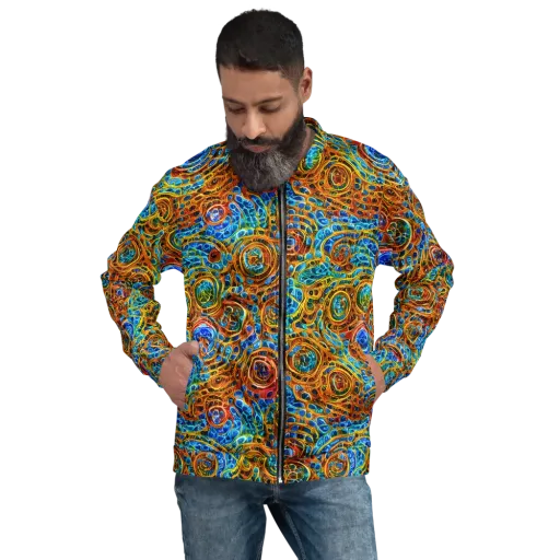 Electric Mandala on a Bomber Jacket