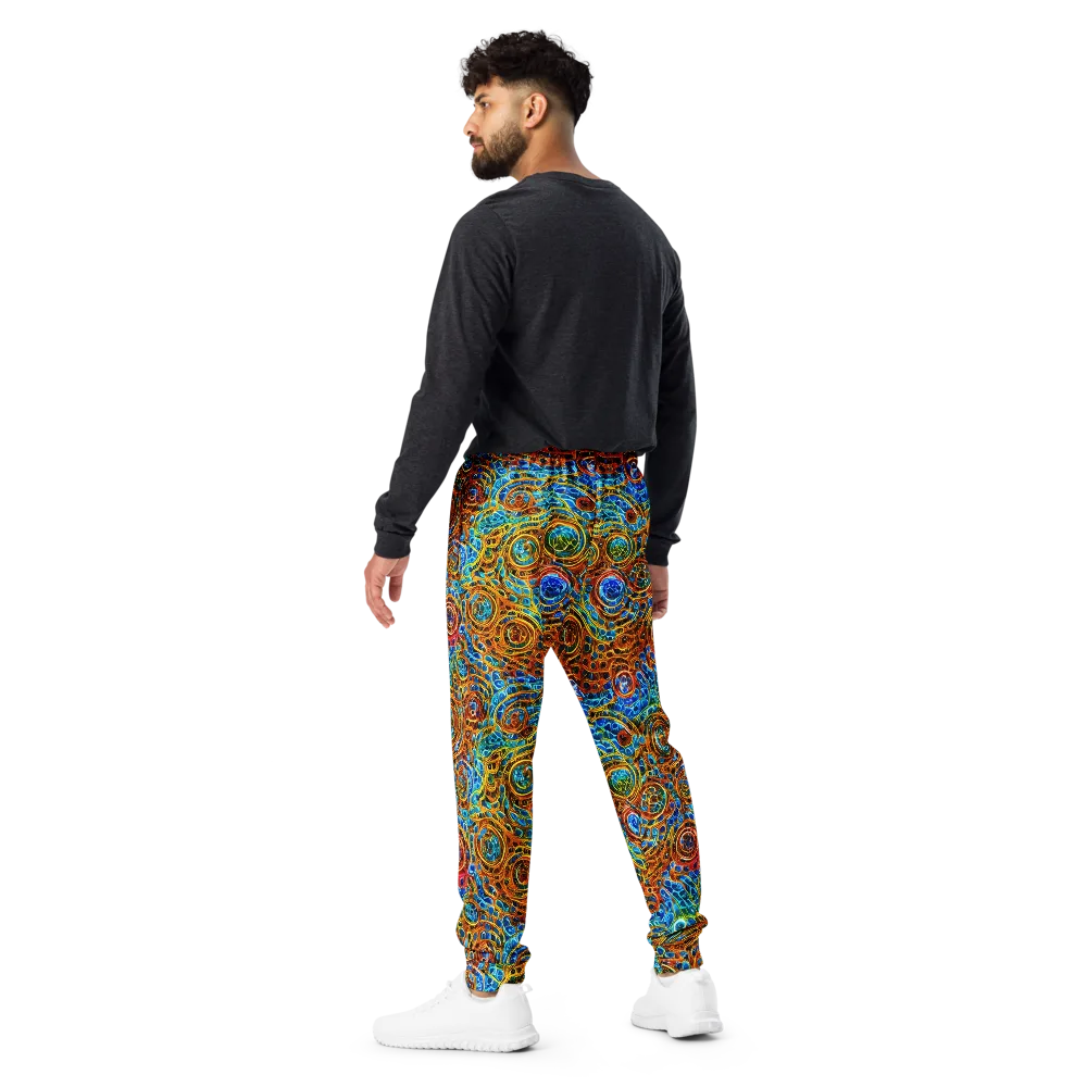 Electric Mandala on Men's Joggers — Back