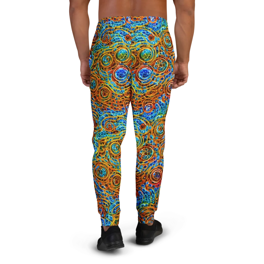 Electric Mandala on Men's Joggers — Back