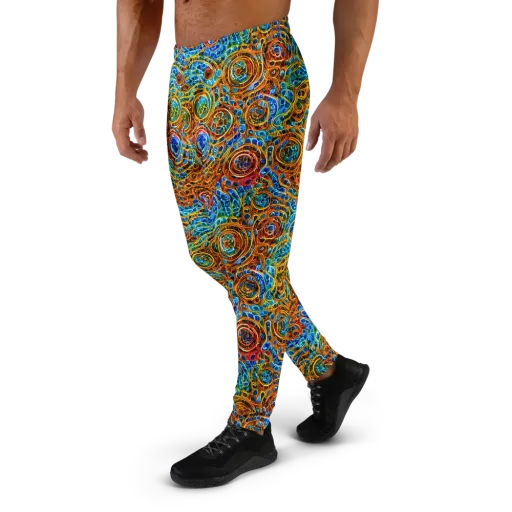 Electric Mandala on a Men's Joggers