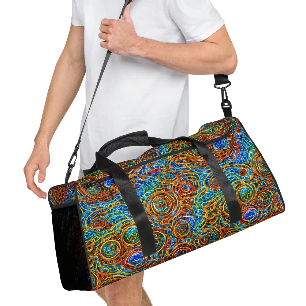 Electric Mandala on Duffle Bag — Right Front