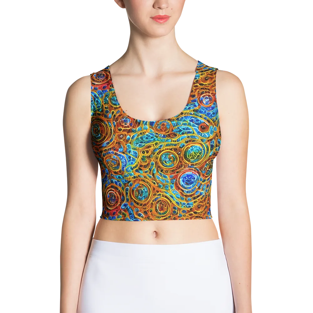 Electric Mandala on Crop Top — Front