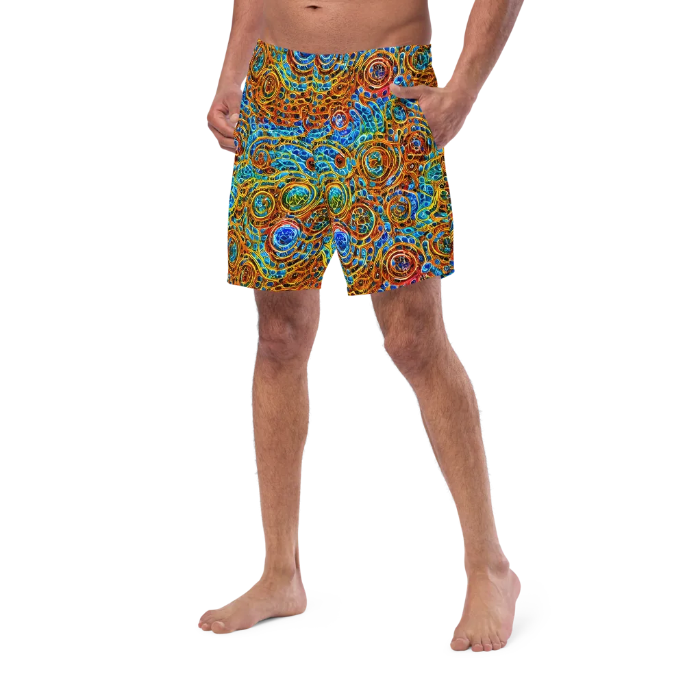 Electric Mandala on Swim Trunks — Left Front
