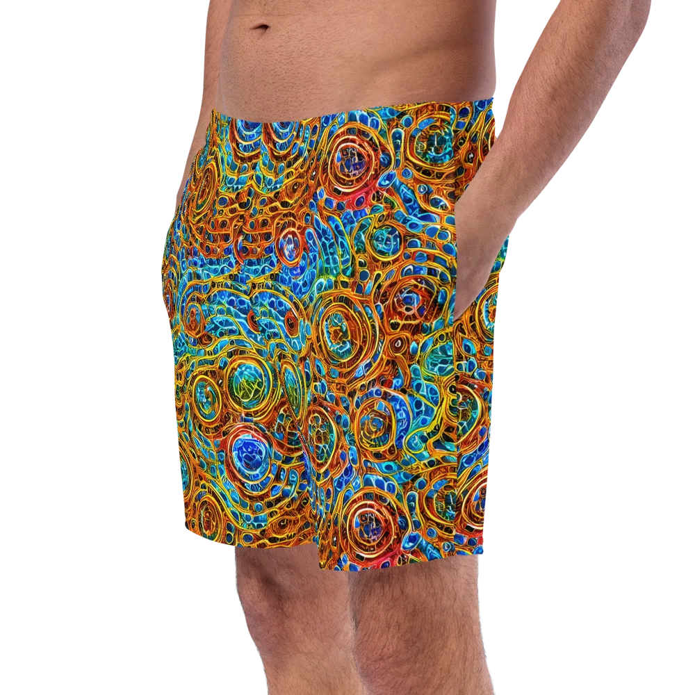 Electric Mandala on Swim Trunks — Left Front