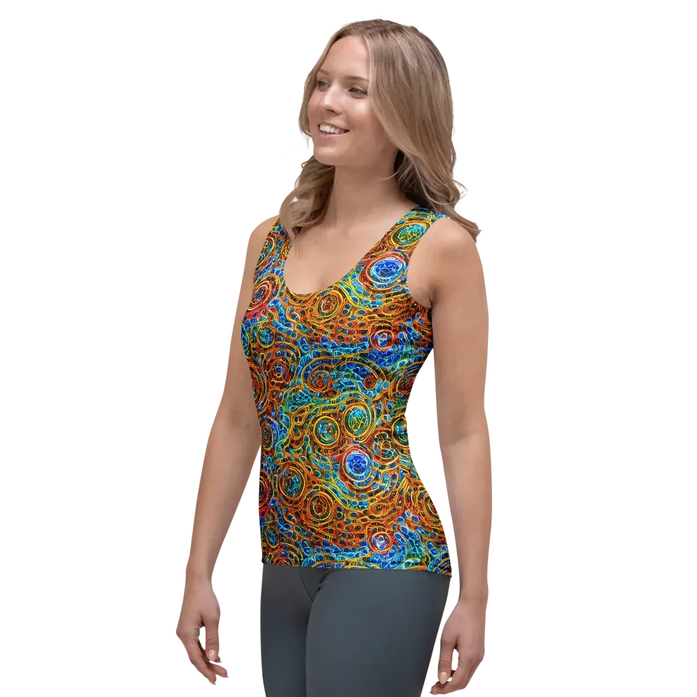 Electric Mandala on Women's Tank Top — Left Front