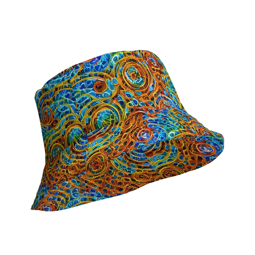 Electric Mandala on Reversible Bucket Hat — Product details Outside