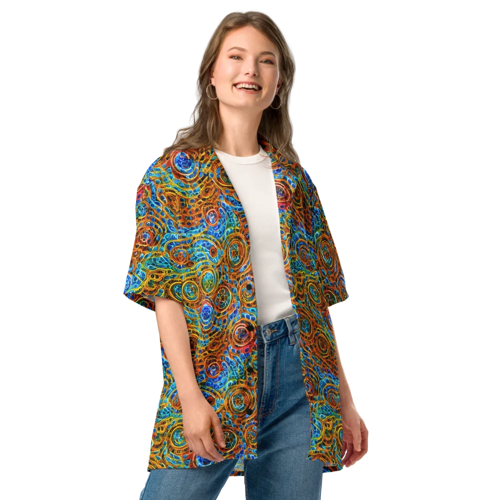 Electric Mandala on Button Shirt — Front