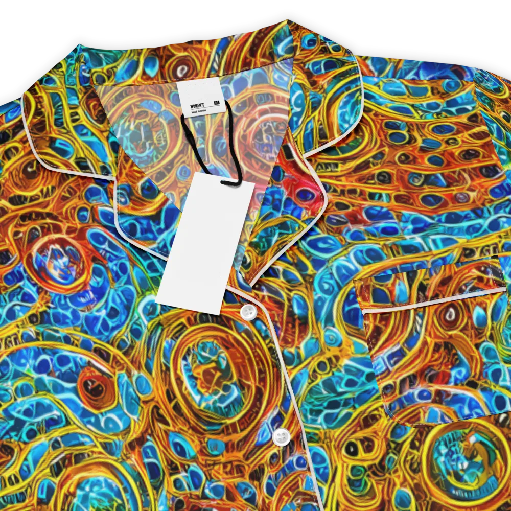 Electric Mandala on Women's Short Sleeve Pajama Top — Product details
