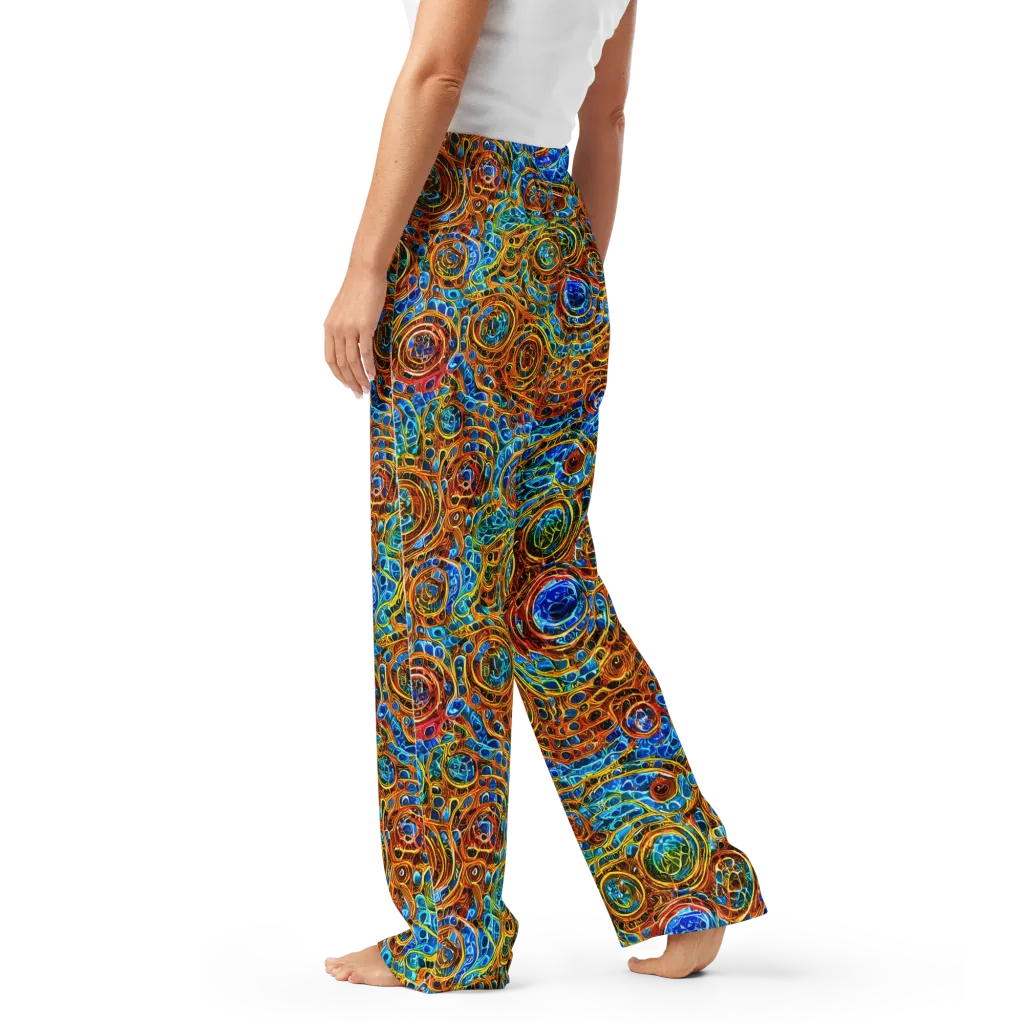 Electric Mandala on Women's Pajama Pants — Left