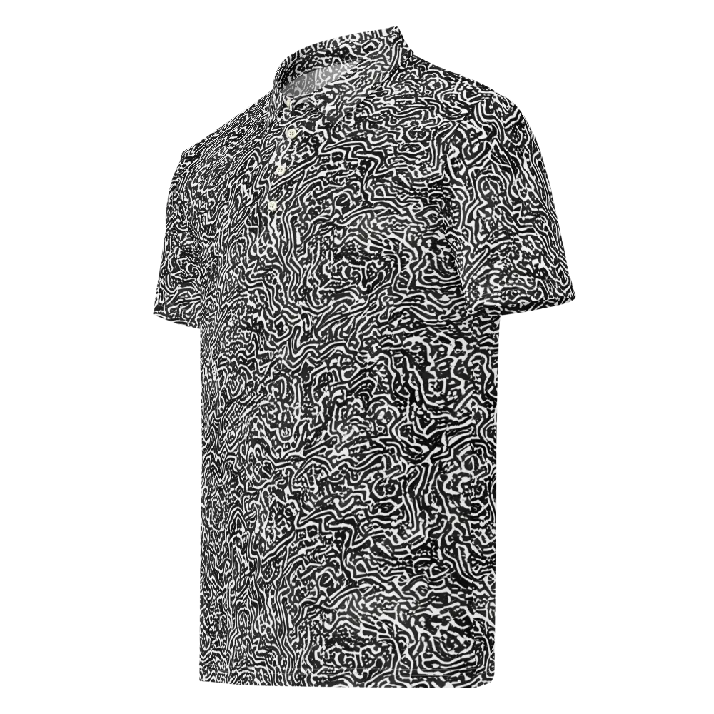 Contour Fever on Men's Slim Fit Polo Shirt — Left Front
