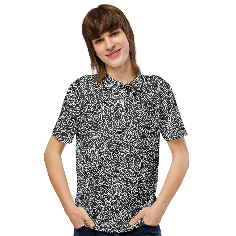 Contour Fever on Men's Slim Fit Polo Shirt — Front