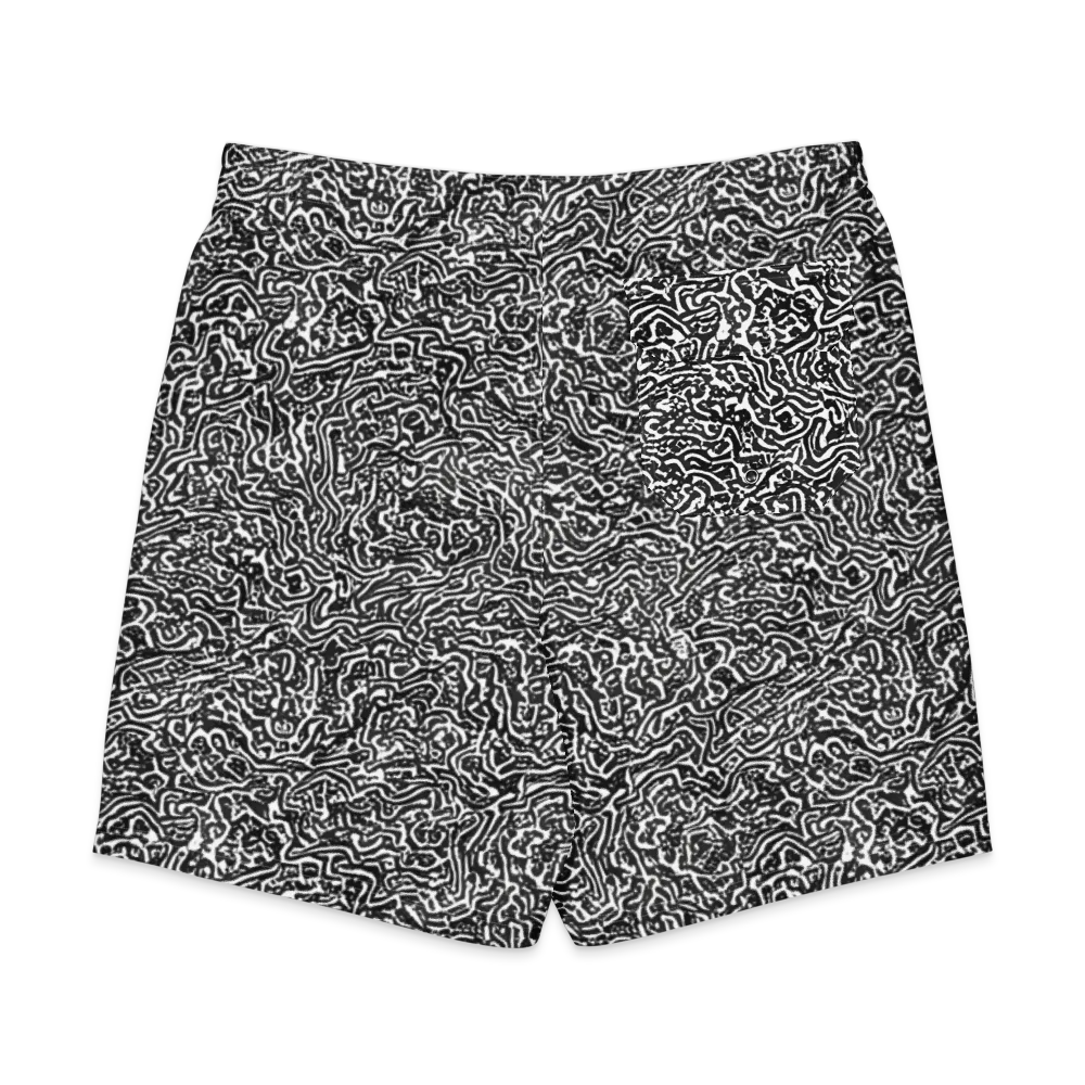 Contour Fever on Men's Board Shorts — Back