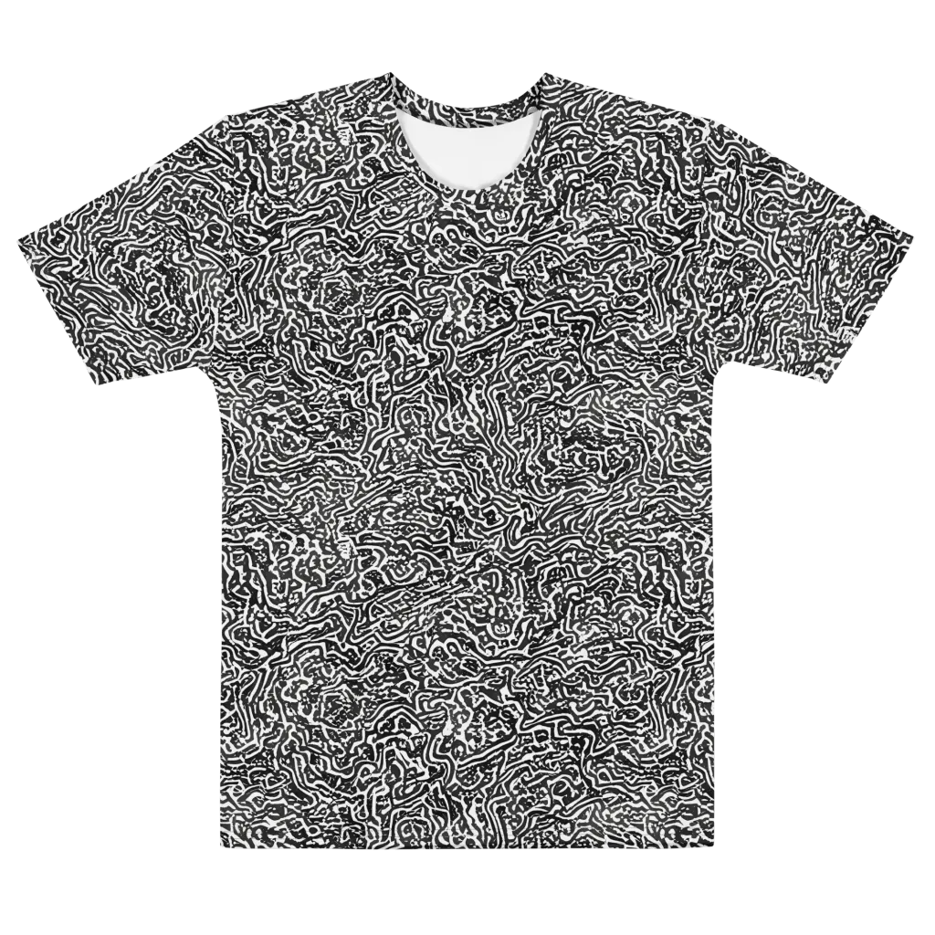 Contour Fever on Men's Cotton Crew Neck T-Shirt — Front