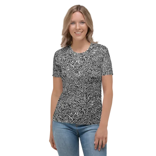Contour Fever on a Women's Crew Neck T-Shirt