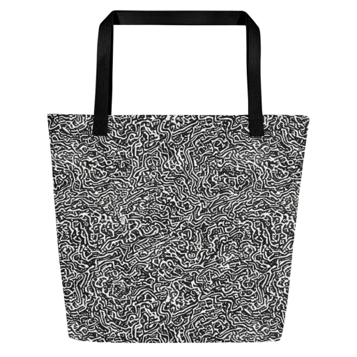Contour Fever on a Large Tote Bag W/ Pocket