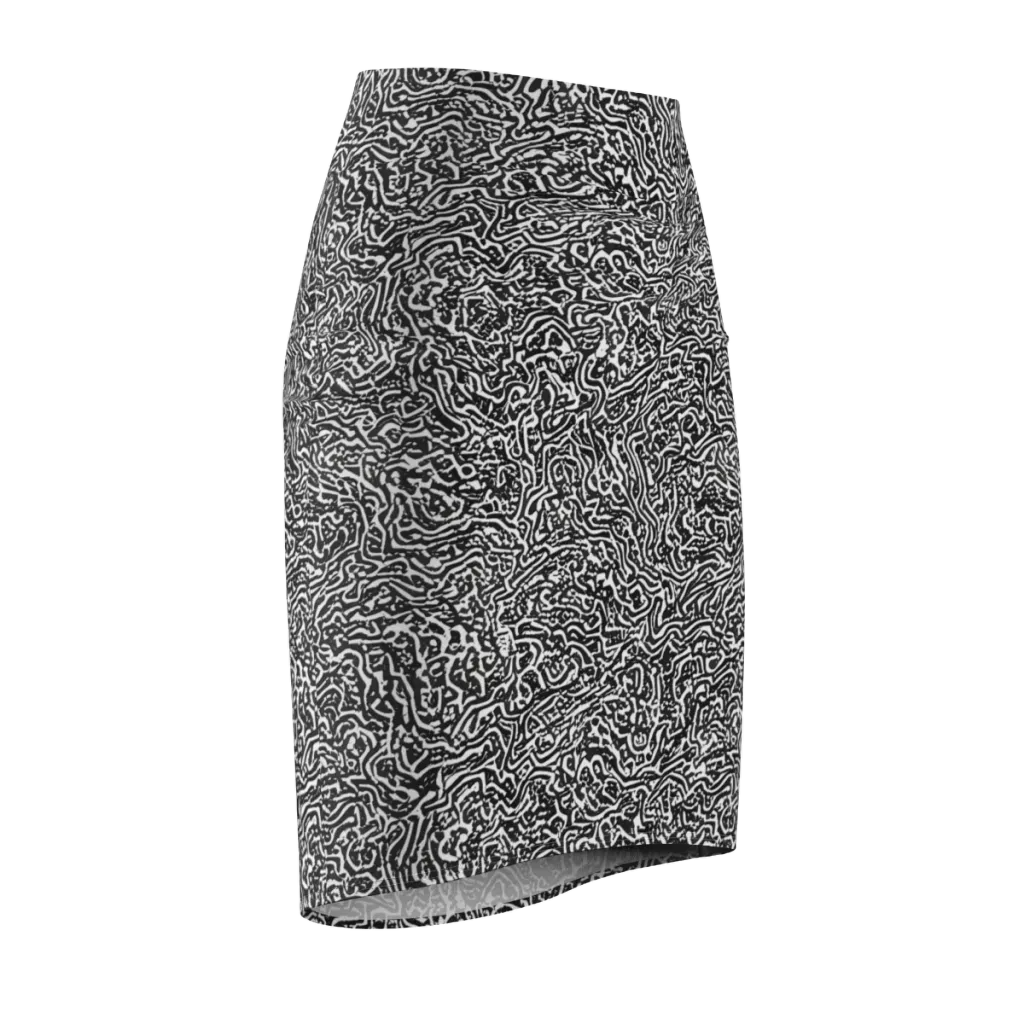 Contour Fever on Pencil Skirt — Front Side