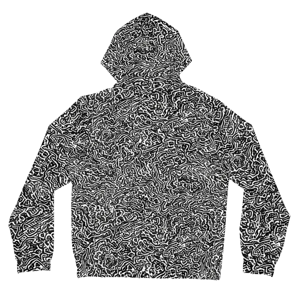 Contour Fever on Women's Full-Zip Hoodie — Back